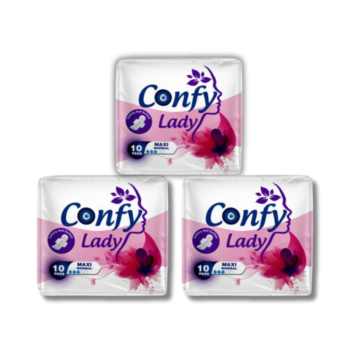 Confy Lady Hijyenik Ped Maxi Normal 10 Adet x 3 Paket - Confy Lady