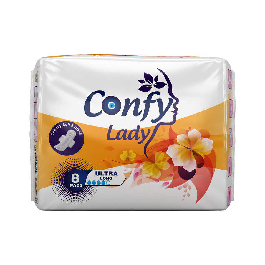 Confy Lady Hijyenik Ped Ultra Long 8 Adet - 1