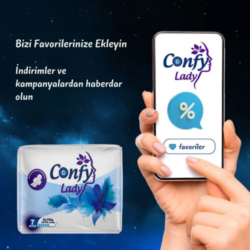 Confy Lady Ultra Extralong Hijyenik Ped 7'li x 3 Paket ( Toplam 21 Ped ) - 9