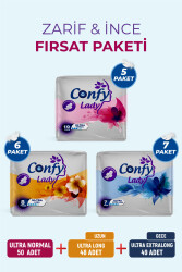 Confy Lady Ultra Hijyenik Ped Zarif ve İnce Fırsat Paketi - 147 Adet - 1