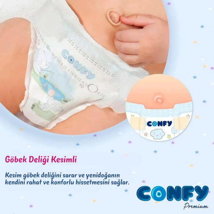 Confy Premium 1 Numara Bebek Bezi Yenidoğan 2 - 5 Kg 176 Adet - 11