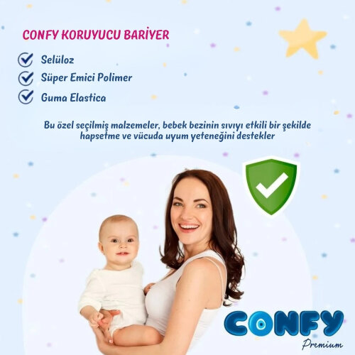 Confy Premium 2 Numara Bebek Bezi Mini 3 - 6 Kg 40 Adet - 12