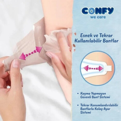 Confy Premium Bebek Bezi 4 Numara Maxi Plus 9-16 kg 48 adet - 6