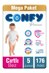 Confy Premium 5 Numara Bebek Bezi Junior 11 - 18 KG 176 Adet - 1