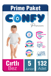 Confy Premium 5 Numara Bebek Bezi Junior 11 - 18 KG 132 Adet - Confy