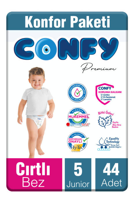 Confy Premium 5 Numara Bebek Bezi Junior 11 - 18 KG 44 Adet - 2