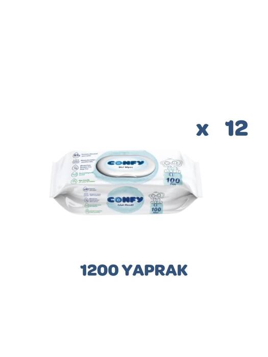 Confy Premium Islak Mendil Soft Care 100 Adet X 12 Adet, 1200 Yaprak - 1