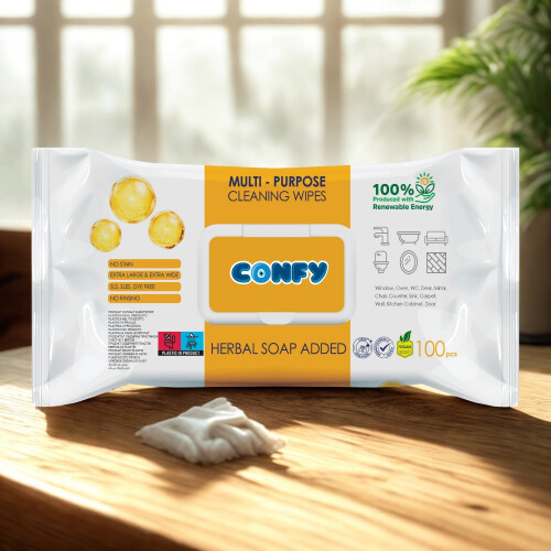 Confy Yüzey Temizlik Havlusu ve Mendili – Arap Sabunu Kokulu (100 Yaprak) - 7