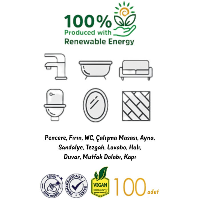 Confy Yüzey Temizlik Havlusu ve Mendili – Arap Sabunu Kokulu (100 Yaprak) - 8