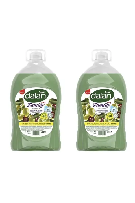Dalan Family Sıvı Sabun Zeytin Mucizesi 3 Lt x 2 Adet - 1