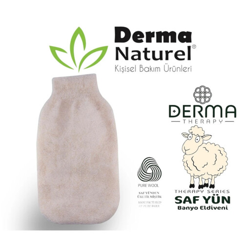 Derma Naturel Therapy Saf Yün Banyo Bebek Eldiveni - Derma Naturel