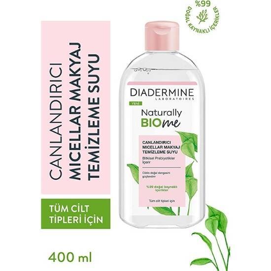 Diadermine Naturally Bio Me Canlandirici Micellar Makyaj Temizleme Suyu 400 ML - 2