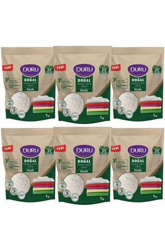 Doğal Kaynaklı Granül Sabun Klasik 1 kg x6 Adet - Duru