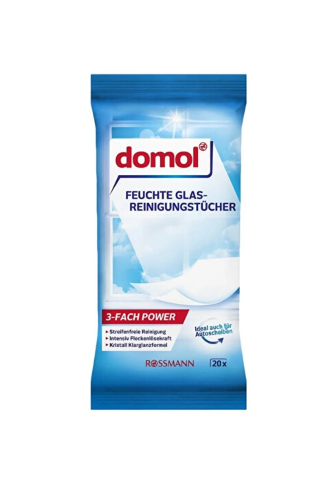 Domol Ayna Ve Cam Yüzeyler Için Islak Mendil 20 Adet - Domol
