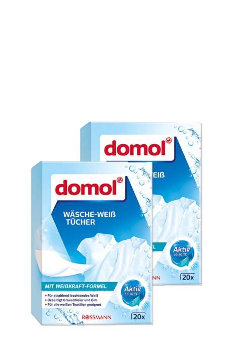 Domol Beyazlatıcı Çamaşır Mendili 20 Adet x 2 Adet - 1