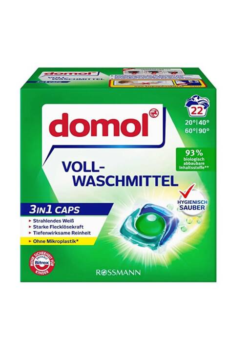 Domol Çamaşır Makinesi Deterjan Kapsülü 3in1 Beyaz (22 Yıkama 517 gr) - 1