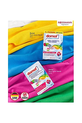 Domol Renk Ayırıcı Mendil Çamaşır Makinesi Için 50 li x 3 Adet - 3