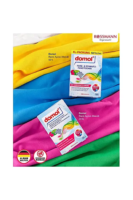 Domol Renk Ayırıcı Mendil Çamaşır Makinesi Için 50 li x 3 Adet - 3