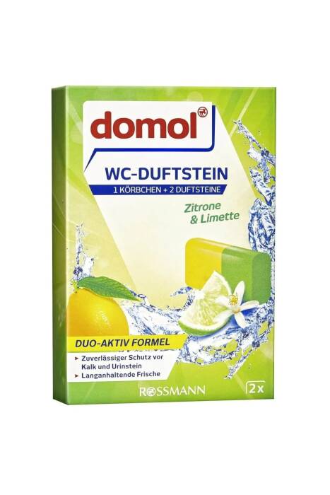 Domol Wc Kokusu - Klozet Blok, Askı Aparatlı Limon 2x40 G 80 G - 1