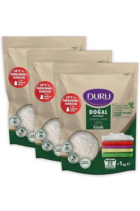 Duru Doğal Granül Matik Sabun Klasik 3 X 1 Kg - 1