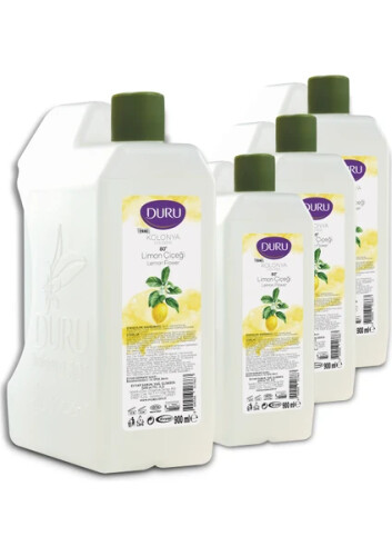 Duru Limon Kolonya 80 Derece 4 lt Bidon Kokusuyla Ferahlatıcı Etki Sağlar 4x900 - Duru