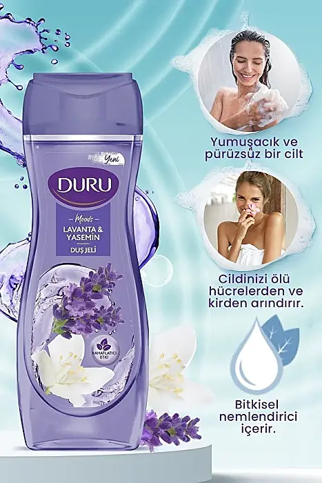 Duru Moods Lavanta Yasemin Duş Jeli 4 x 450 ML - 2