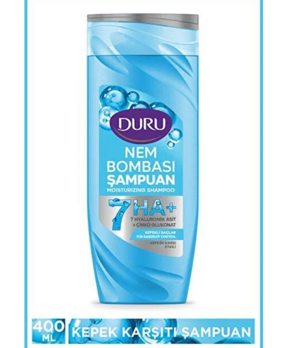 Duru Nem Bombası Kepekli Saçlar için Kepeğe Karşı Etkili Şampuan 400 Ml - 1