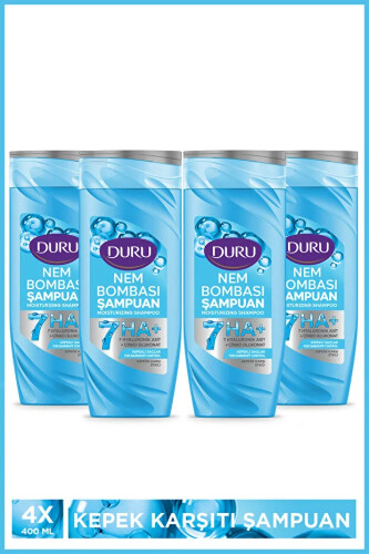 Duru Nem Bombası Kepekli Saçlar için Kepeğe Karşı Etkili Şampuan 4x400 Ml - 1