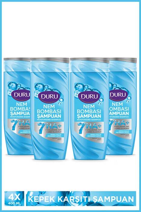 Duru Nem Bombası Kepekli Saçlar için Kepeğe Karşı Etkili Şampuan 4x400 Ml - 1