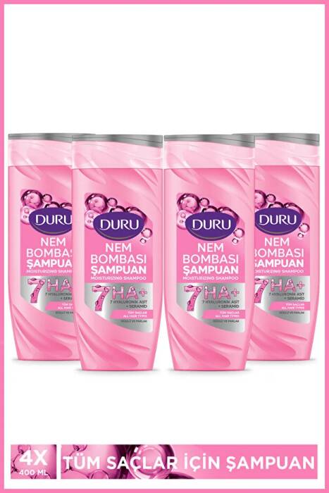 Duru Nem Bombası Tüm Saçlar İçin Şampuan 4x400 Ml - 1
