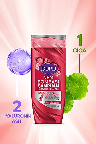 Duru Nem Bombası Yağlanma Eğilimli Saçlar İçin Arındırıcı ve Hacim Verici Şampuan 4x400 Ml - 2