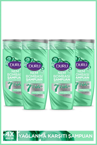 Duru Nem Bombası Yağlanma Eğilimli Saçlar İçin Arındırıcı ve Hacim Verici Şampuan 4x400 Ml - 1