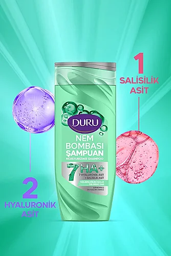Duru Nem Bombası Yağlanma Eğilimli Saçlar İçin Arındırıcı ve Hacim Verici Şampuan 4x400 Ml - 2