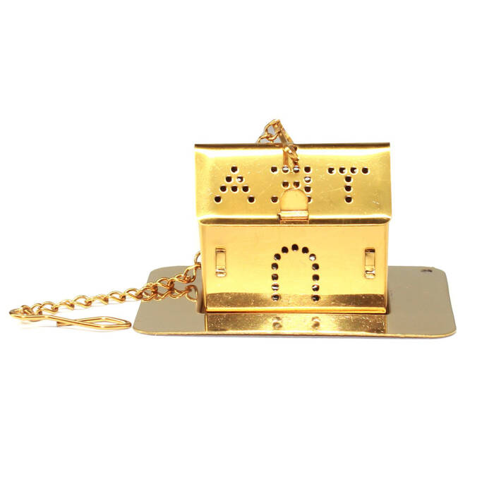 Ev Tasarımlı Gold Paslanmaz Çelik Çay Süzgeci - 4