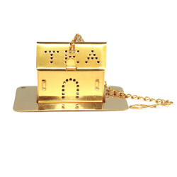 Ev Tasarımlı Gold Paslanmaz Çelik Çay Süzgeci - 2