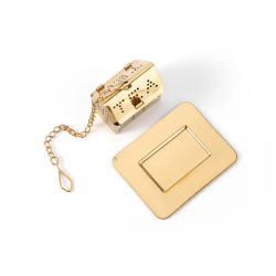 Ev Tasarımlı Gold Paslanmaz Çelik Çay Süzgeci - 3