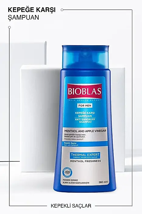 For Men Erkek Mentol ve elma Sirkesi Ve Kompleks B19 Saç Şampuan 360 Ml - 3