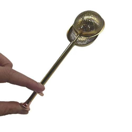 Gold Renkli Paslanmaz Çelik Pratik Çay Süzgeci - 2