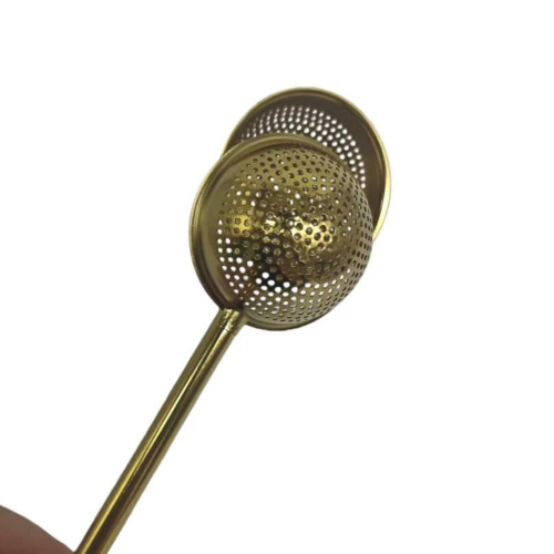 Gold Renkli Paslanmaz Çelik Pratik Çay Süzgeci - 4