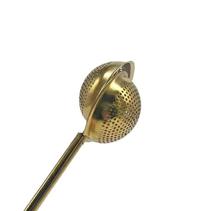 Gold Renkli Paslanmaz Çelik Pratik Çay Süzgeci - 7