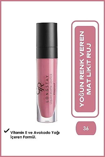 Golden Rose Longstay Liquid Matte Lipstick No: 03 Cashmere Rose - Likit Mat Ruj - 8691190856038 - 3