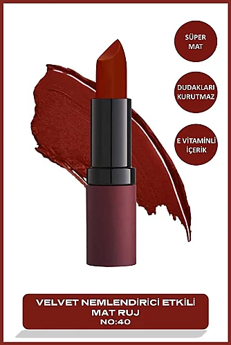 Golden Rose Velvet Matte Lipstick No: 22 Mid Brown - Mat Ruj - 2