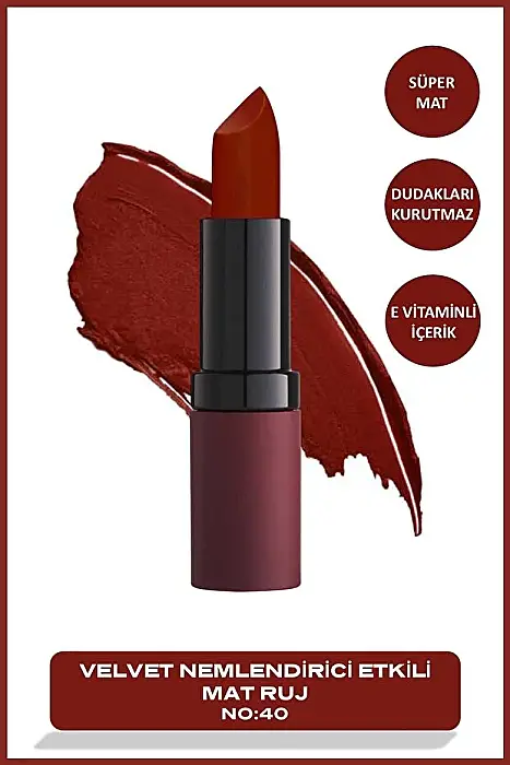 Golden Rose Velvet Matte Lipstick No: 22 Mid Brown - Mat Ruj - 2
