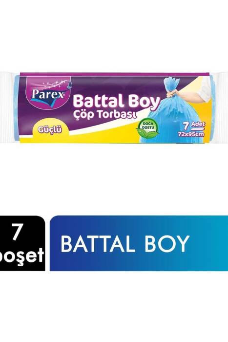 Güçlü Çöp Torbası Battal Boy 7 Adet - 1