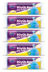Parex Güçlü Çöp Torbası Büyük Boy 5'li - Parex