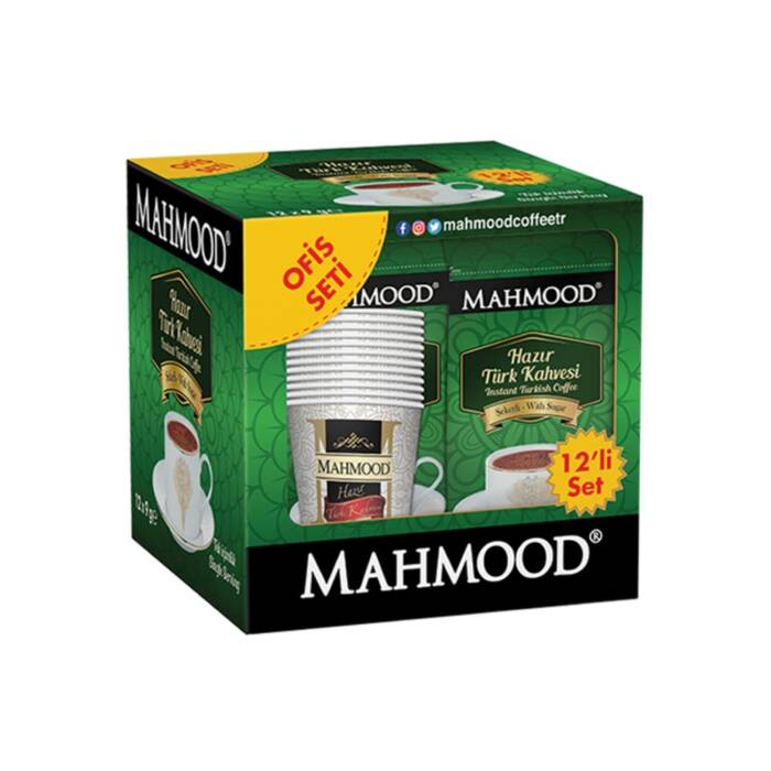 Mahmood Hazır Türk Kahvesi Şekerli Ofis Seti 12 adet X 9 g - 1
