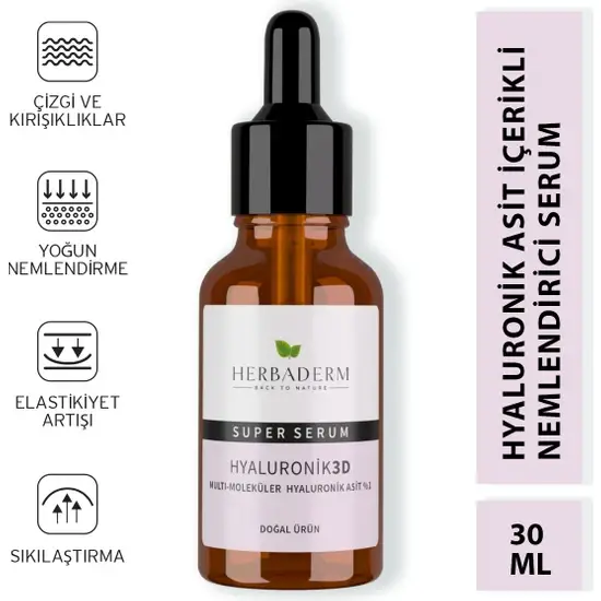Herbaderm Hyaluronik 3D Superserum Yüz Serumu 30 ml - 1