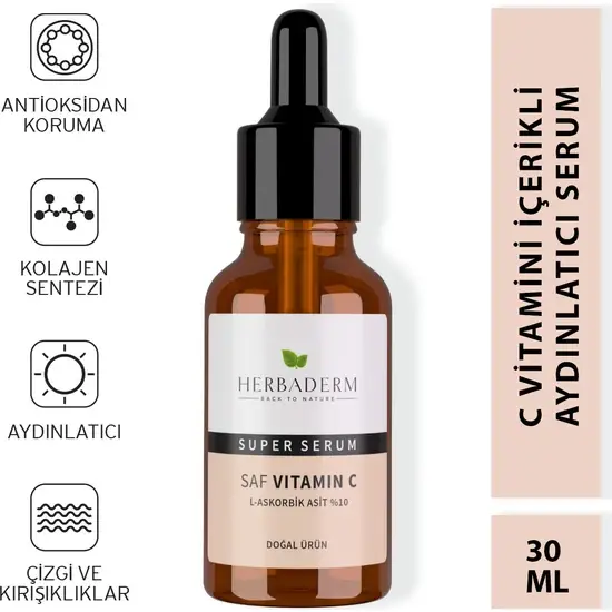 Herbaderm Saf Vitamin C Superserum Yüz Serumu 30 ml - 1