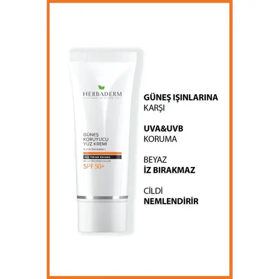 Herbaderm Suya Dayanıklı Güneş Koruyucu Yüz Kremi Uva + Uvb (50+Spf) 75 ml - 2