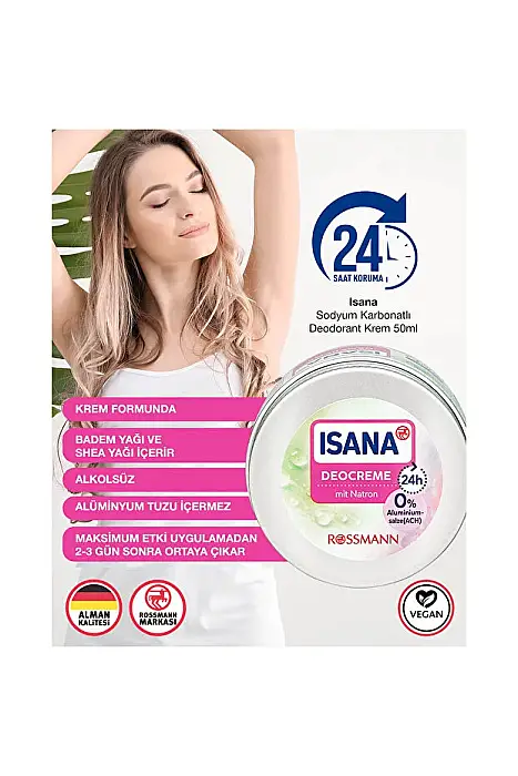 ISANA Deodorant Krem Sodyum Karbonatlı 50 Ml - 3